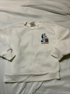 Bluey White Kids Crewneck Tee - 3T